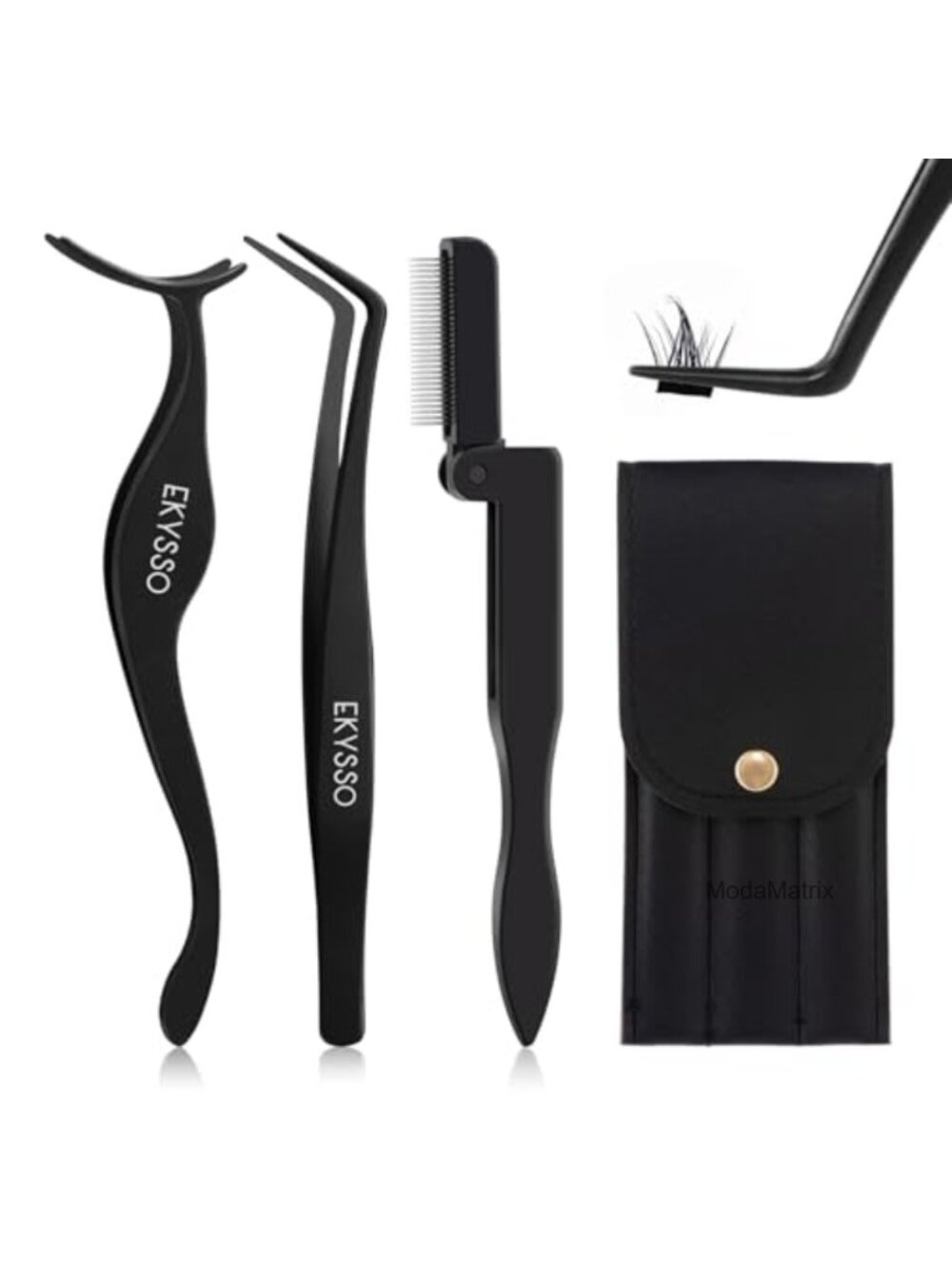 Eyelash Applicator Tweezer Set Stainless Steel Lash Cluster Tool